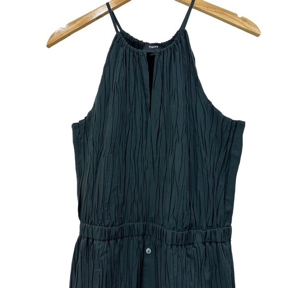 Theory Gathered Cami Midi-Dress, Hunter Green, Medium - Picture 5 of 13